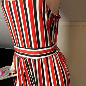 Striped Red and Black Women's jumpsuit